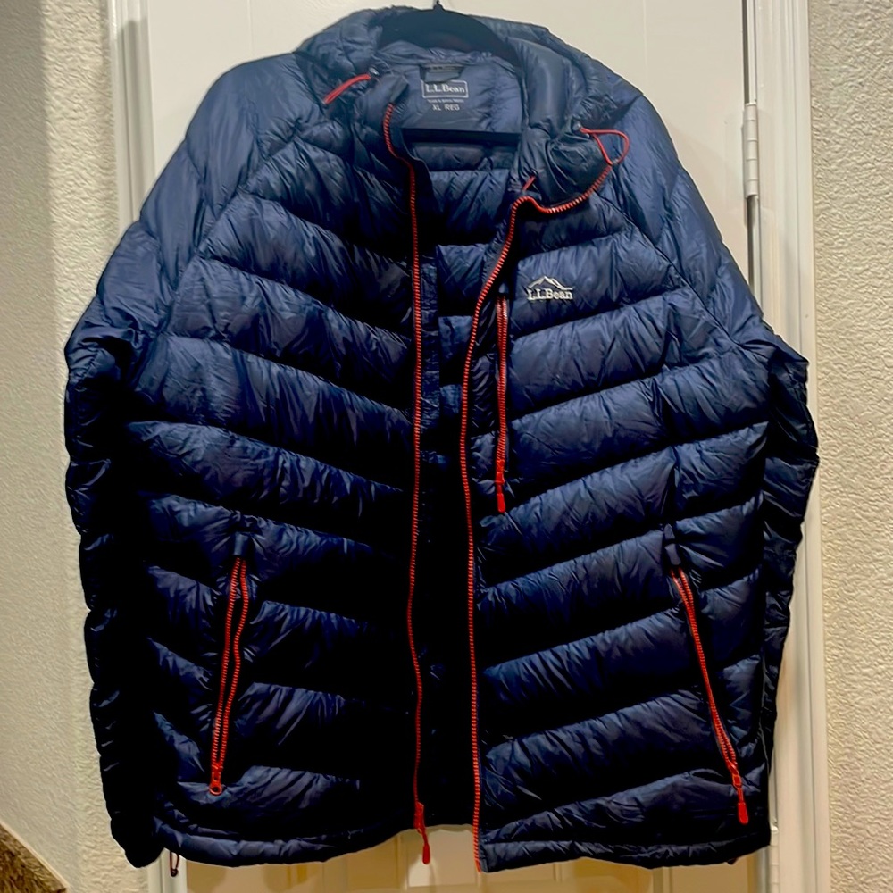 L.L.Bean fairly new,has a little tear where my fingers are at.